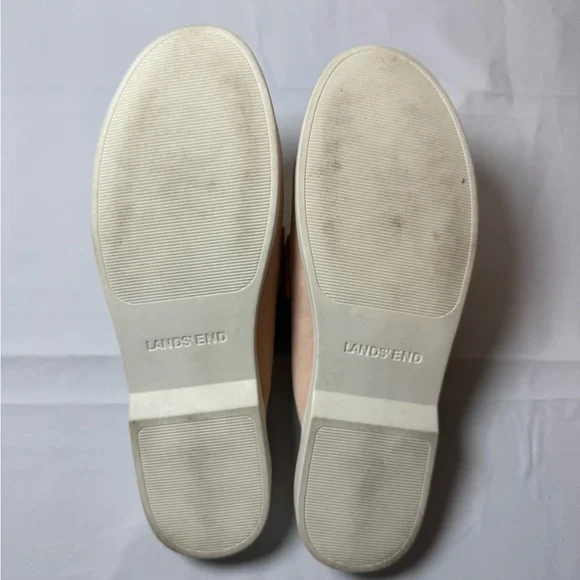 Lands' End Suede Penny Loafers in Pale Pink - Picture 3 of 5